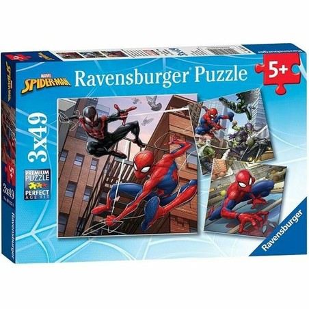 Puzzle Spiderman Niños Ravensburger 8025 - Set 3x49 Piezas para desarrollar motricidad fina