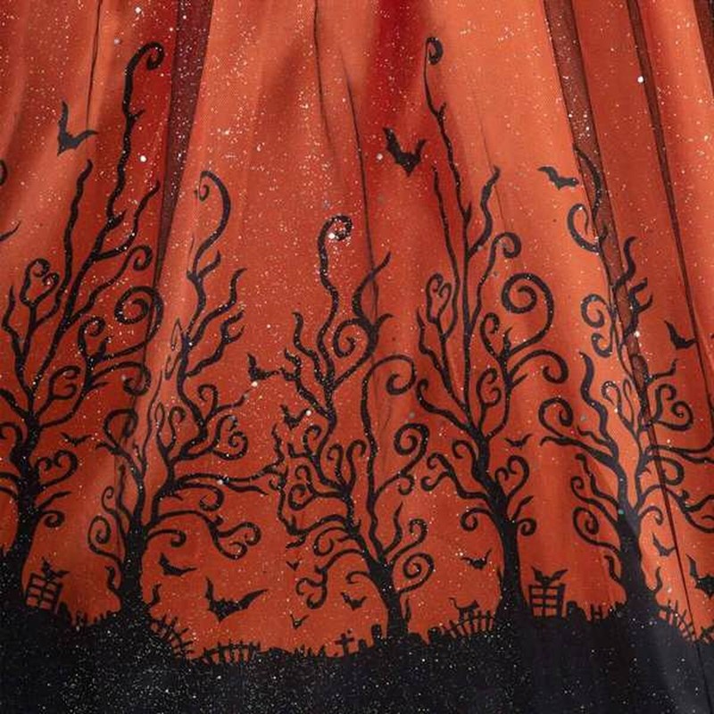 Niña disfrazada para fiesta de Halloween, traje carnaval niño
