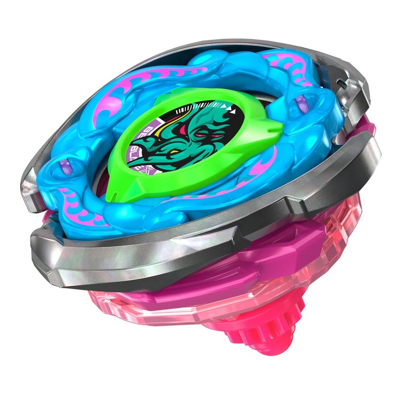 Peonza de batalla para niños lista para un juego de competición.