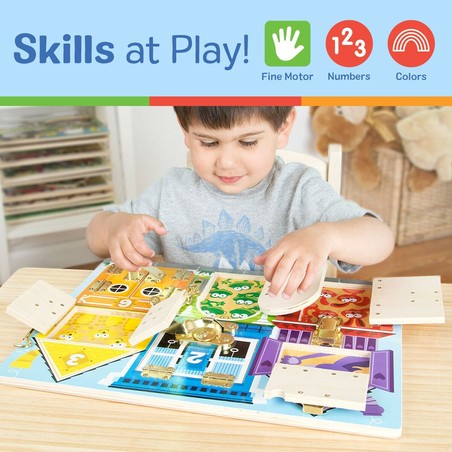Juego Madera Ecológicos Pestillos Colores