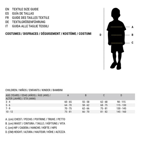 disfraz infantil para fiestas y carnaval