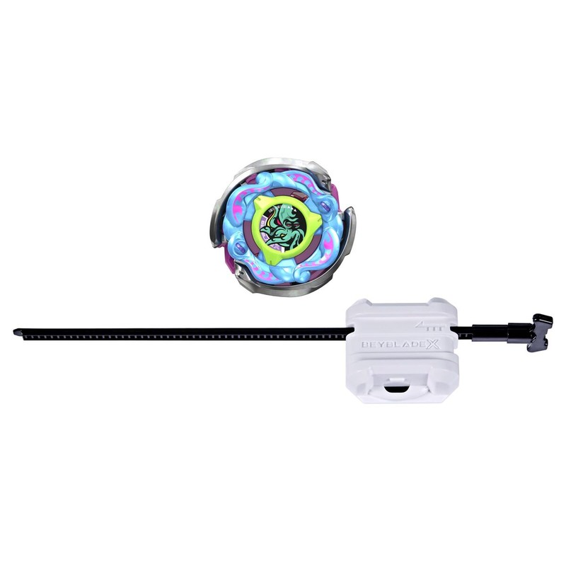 Peonza Beyblade mostrando su diseño para mejorar la coordinación ojo-mano.