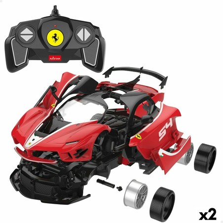 Coches juguete niños Ferrari radiocontrol pack de dos en acción