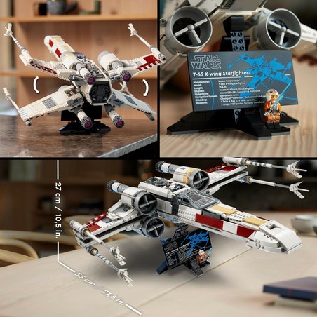 LEGO X-Wing Tie Fighter UCS vista lateral