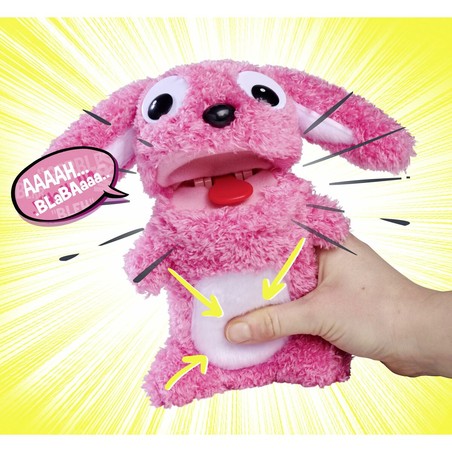 Conejo de peluche rosa Smoby, juguete suave con sonido para niños de 5 años