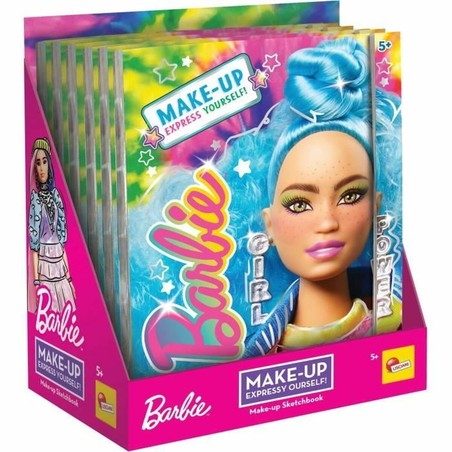 Maquillaje infantil Barbie con sombras y coloretes, ideal para un set dibujo artístico.