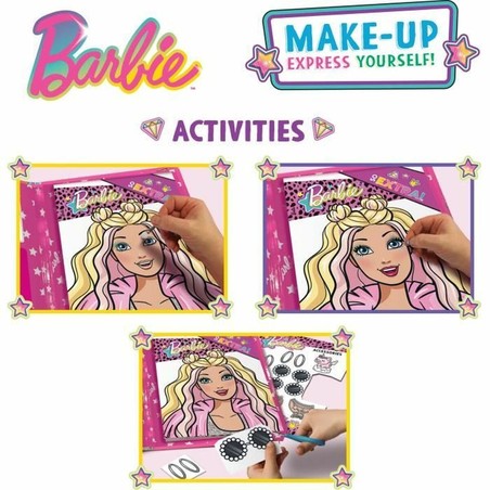 Libro de actividades Barbie con recortables y gemas, similar a un kit de arcilla modelar niños.