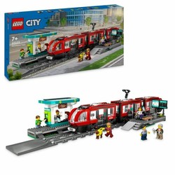 Juguetes construcción niños Lego 60423 Tranvía y Estación, vista principal