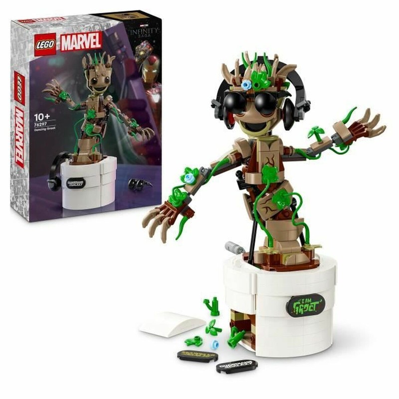 Juguetes construcción niños LEGO Marvel Baby Groot bailando