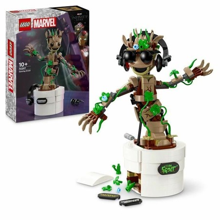 Juguetes construcción niños LEGO Marvel Baby Groot bailando