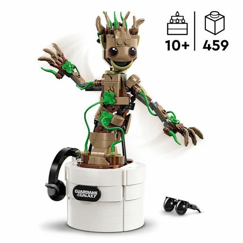 Caja del juego de construcción LEGO Marvel El Baile de Baby Groot 76297