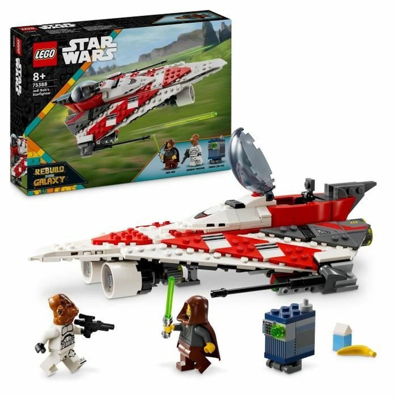 Juguetes construcción niños - LEGO Jedi Bob's Starfighter en acción