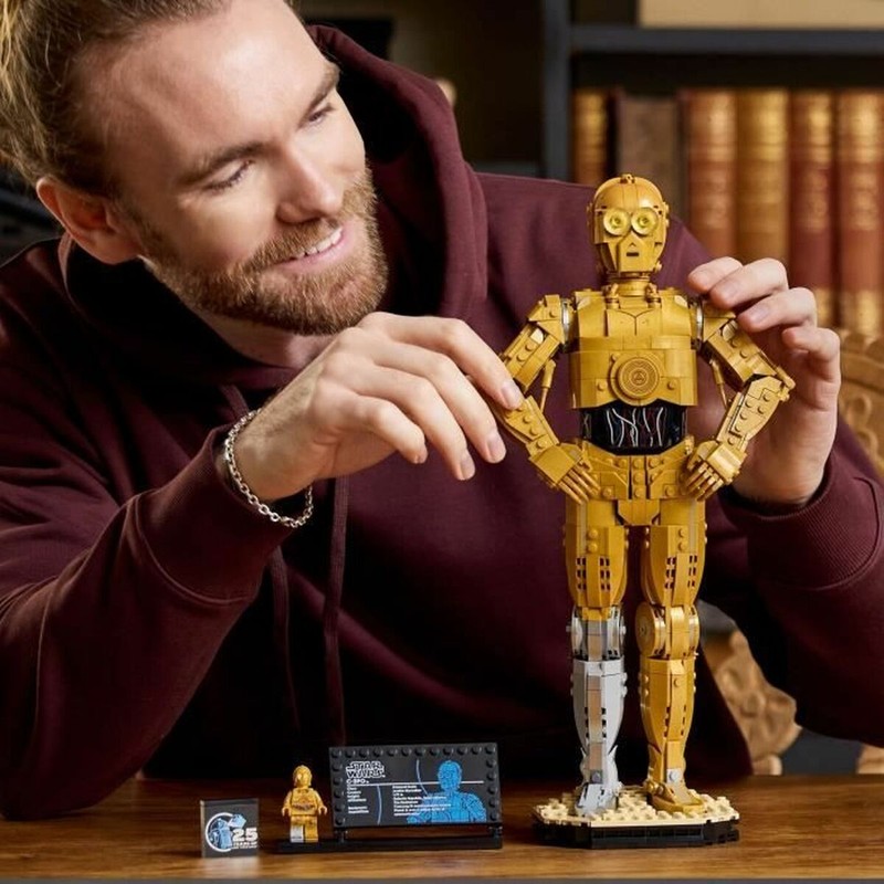 Figura decorativa C-3PO Lego motricidad fina