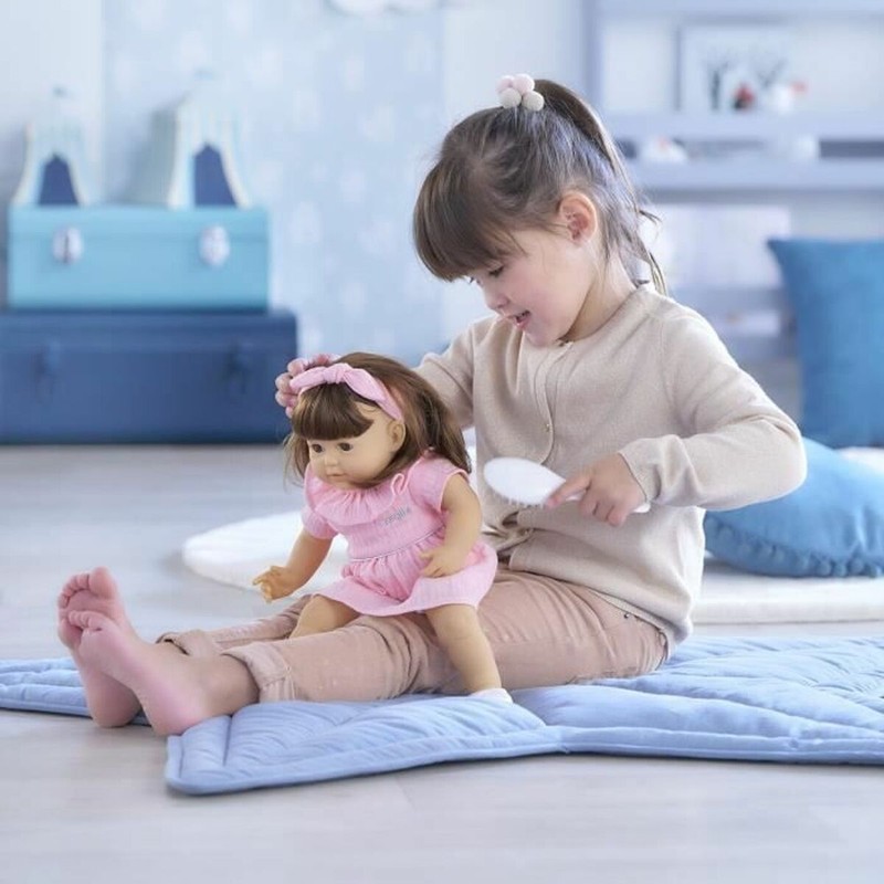 Muñeca Corolle Julie de 36 cm, con accesorios de biberón y manta, para juego simbólico.