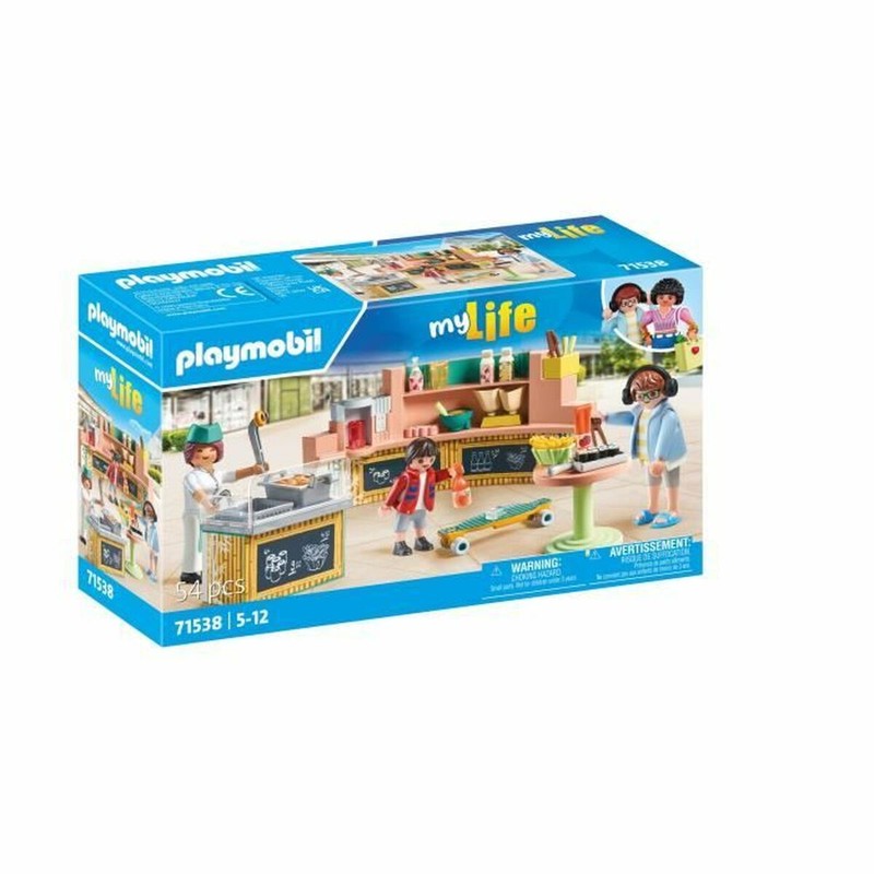 Puesto de comida rápida Playmobil My Life con accesorios y figuras