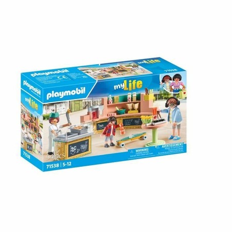 Puesto de comida rápida Playmobil My Life con accesorios y figuras