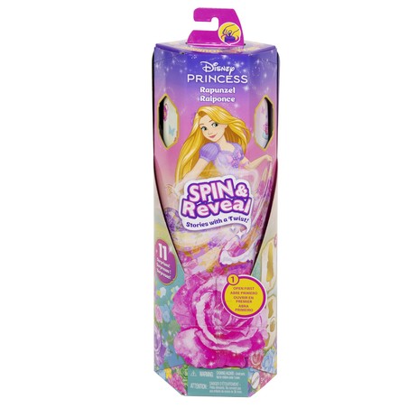 Muñeca Rapunzel Disney Princess con vestido mágico y melena rubia