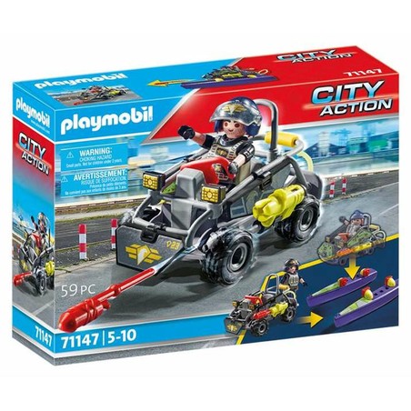 Juguetes construcción niños Playmobil City Action Quad