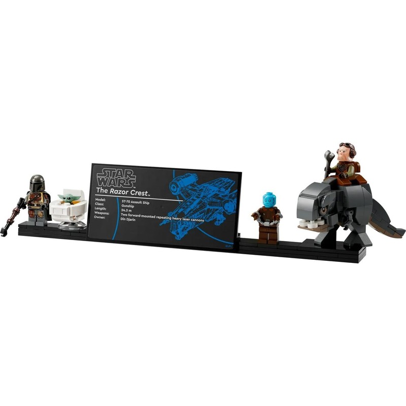 Vista lateral del Lego Star Wars Razor Crest montado