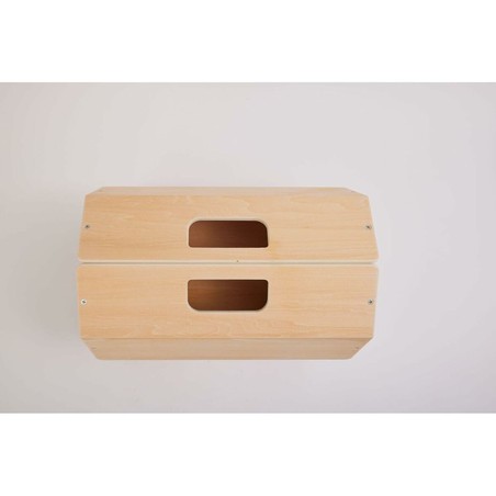 Bloques construcción infantiles de madera y PVC, detalle del establo