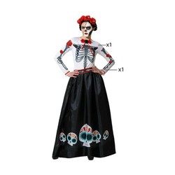 Disfraz esqueleto mexicano adulto multicolor XS/S