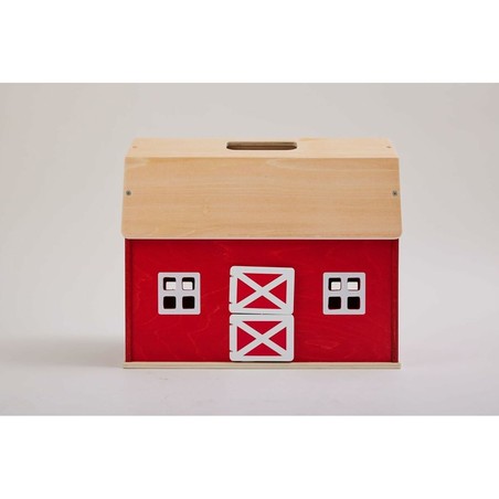 Detalle de los bloques madera ecológicos del set Schleich Farm World
