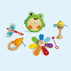 Set de juguetes construcción niños con instrumentos musicales de madera 2