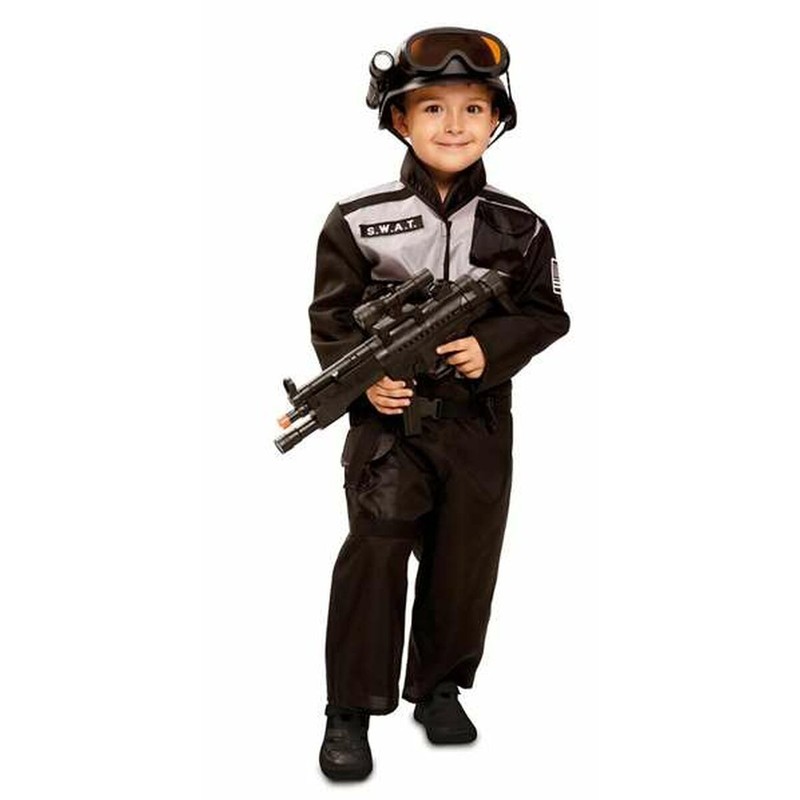 Detalle del traje carnaval niño SWAT, cómodo y resistente para Halloween