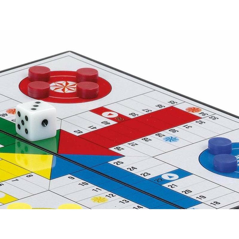 Juego mesa familiar de Parchís, portátil y magnético