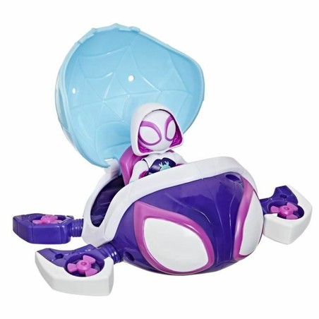 Set Ghost-Spider y vehículo Hasbro, ideal para niños