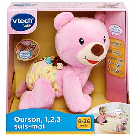 Peluches Niños Vtech Baby Bear Musical Rosa - Compra online en MegaJuguetes