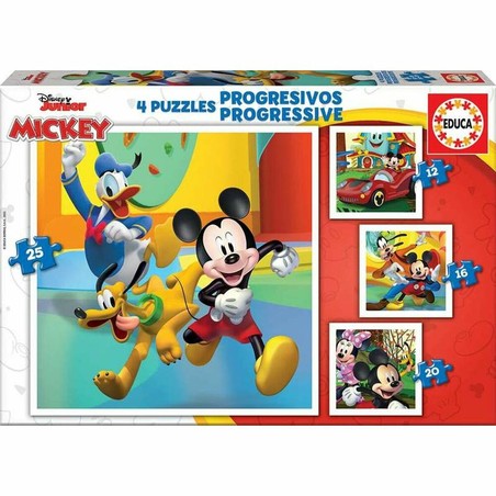 Puzzle Infantil Educa Mickey & Friends: Pack 4 Rompecabezas