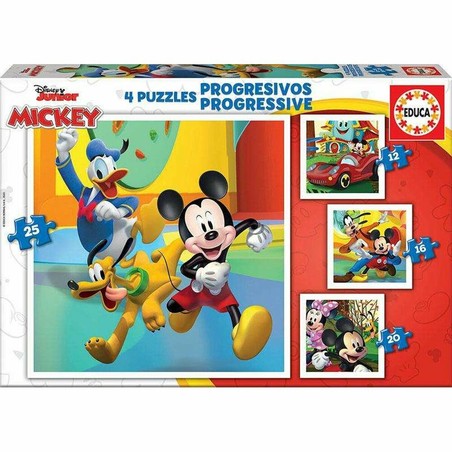 Puzzle Infantil Educa Mickey & Friends: Pack 4 Rompecabezas