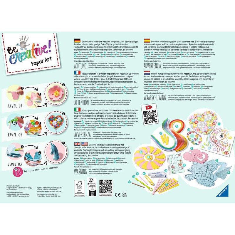 Manualidades Niños Ravensburger 18236 - Juego Creativo con Papel