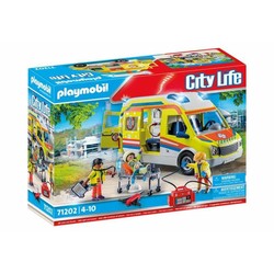Figuras Acción Niños Playmobil: Playset Ambulancia City Life 71202 - Compra online en MegaJuguetes