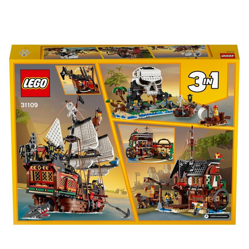 Figuras Acción Niños: Playset Lego Creator Barco Pirata 3 en 1