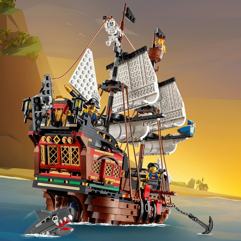 Figuras Acción Niños: Playset Lego Creator Barco Pirata 3 en 1