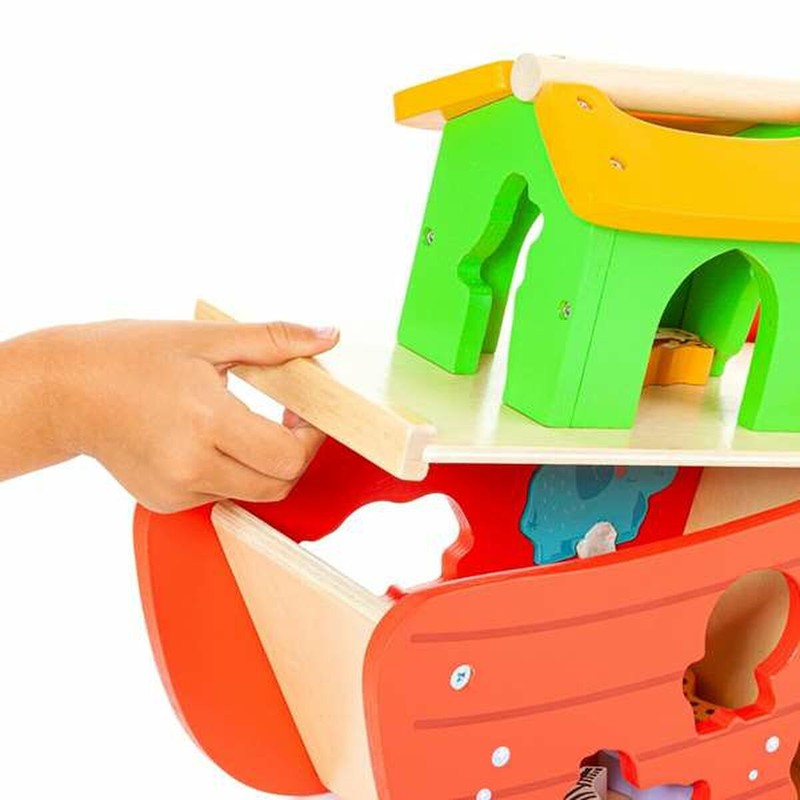 Figuras Acción Niños: Playset Moltó Arca de Noé Madera 17 Piezas