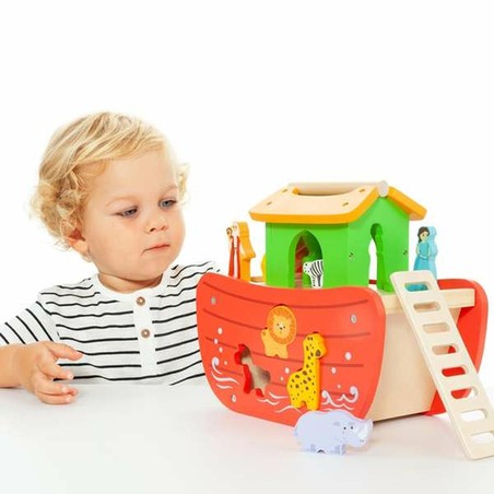Figuras Acción Niños: Playset Moltó Arca de Noé Madera 17 Piezas