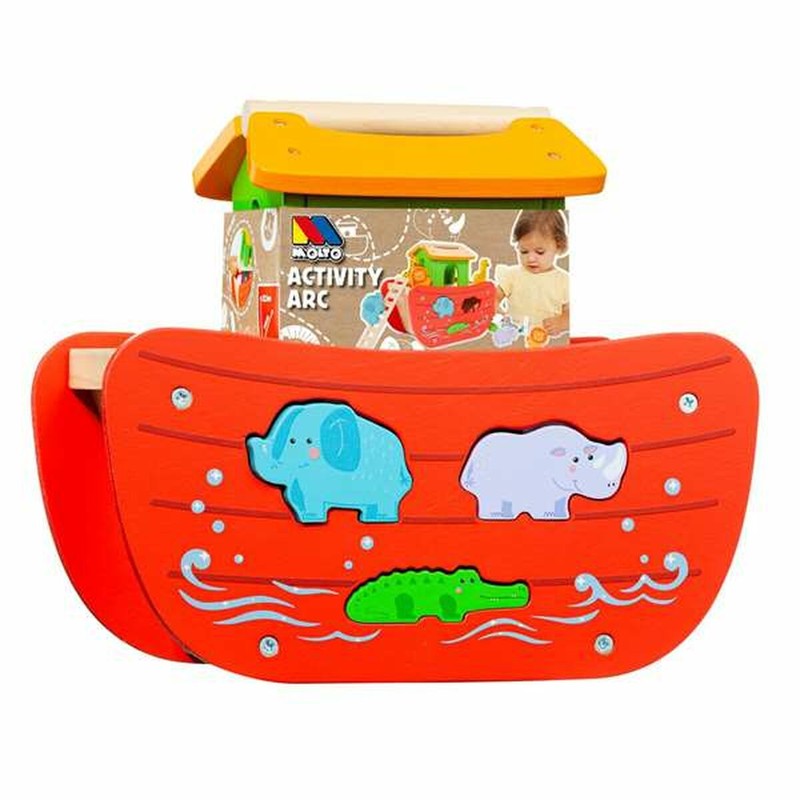 Figuras Acción Niños: Playset Moltó Arca de Noé Madera 17 Piezas
