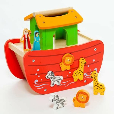 Figuras Acción Niños: Playset Moltó Arca de Noé Madera 17 Piezas