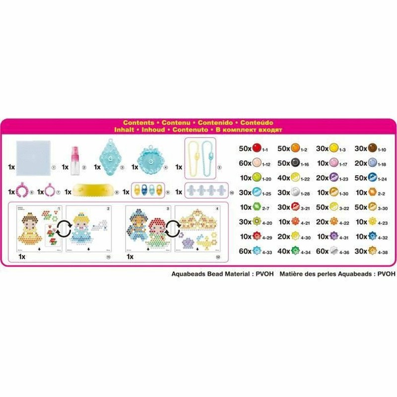Manualidades Niños Aquabeads Princesas Disney Accesorios
