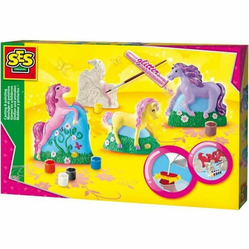 Manualidades Niños SES Creative Cast and Paint: Crea Caballos - Compra online en MegaJuguetes