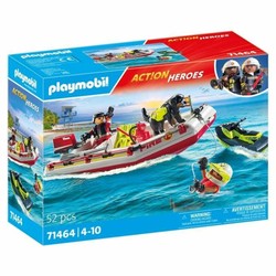 Figuras Acción Niños Playmobil 71464 Barco Bomberos - Compra online en MegaJuguetes