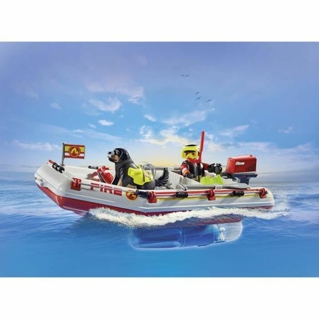 Figuras Acción Niños Playmobil 71464 Barco Bomberos