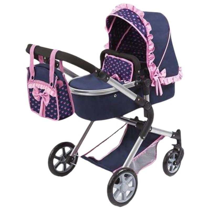 Muñecas Niñas Carrito Combi Reig Azul Marino 62 cm - Compra online en MegaJuguetes