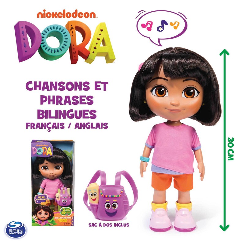 Dora juguete educativo con frases en francés