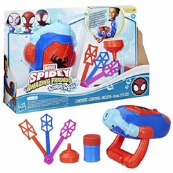 Figura acción Spidey en pose de acción con telaraña