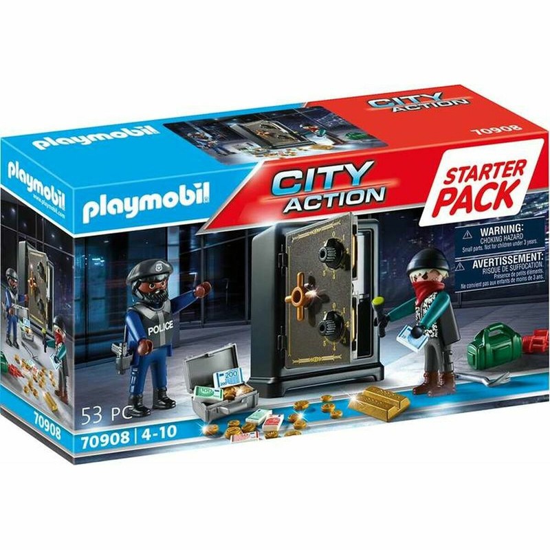 Figuras Acción Niños Playmobil Starter Pack Policía Caja Fuerte - Compra online en MegaJuguetes