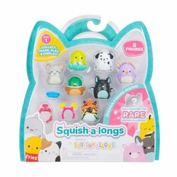 Juguetes construcción niños Playset Jazwares Squish, figuras coleccionables pack 8